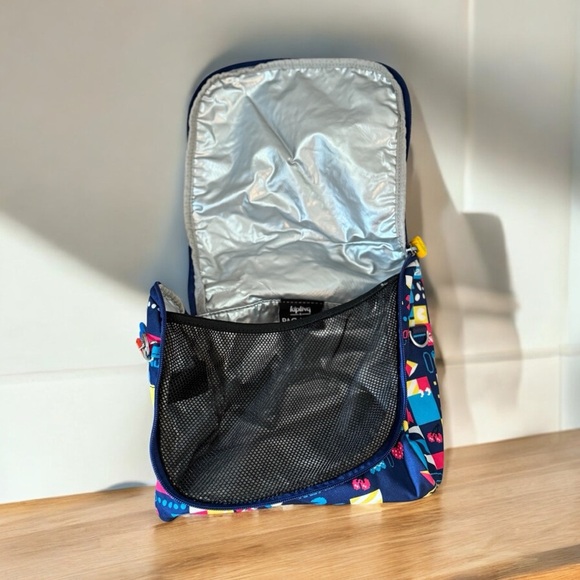 Kipling Blue and Red Geometric Messenger Bag - Picture 3 of 3